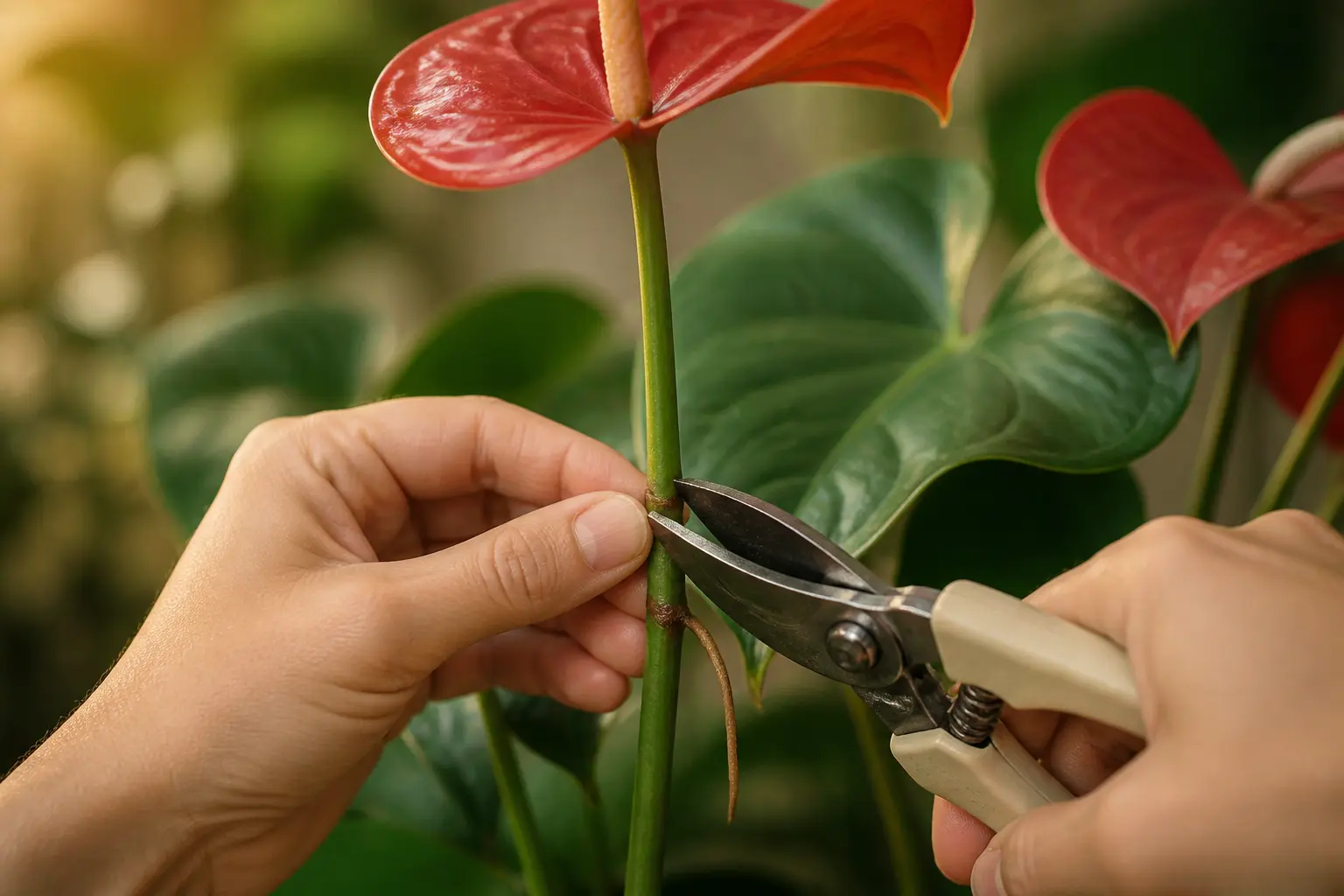 Anthurium propagation — stem cutting method