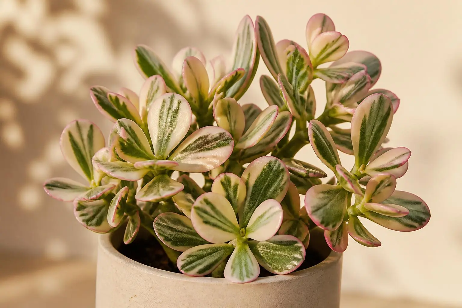 Jade Plant Variegata (Tricolor) variety