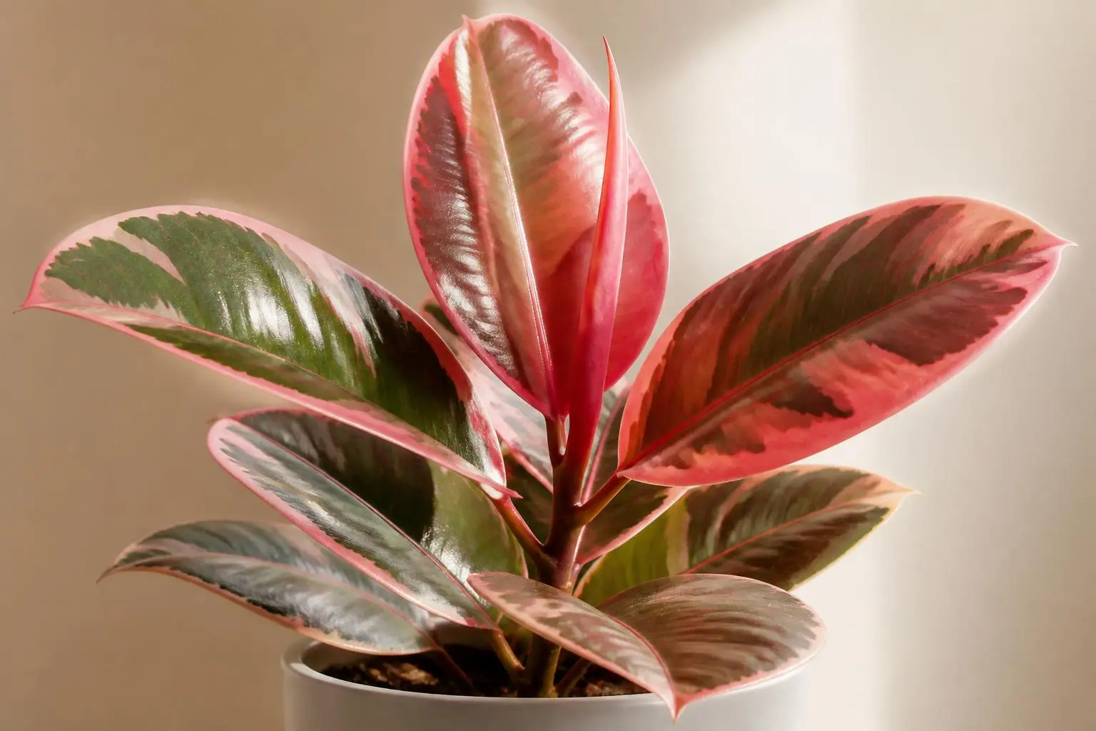 Rubber Plant Ficus elastica Ruby variety