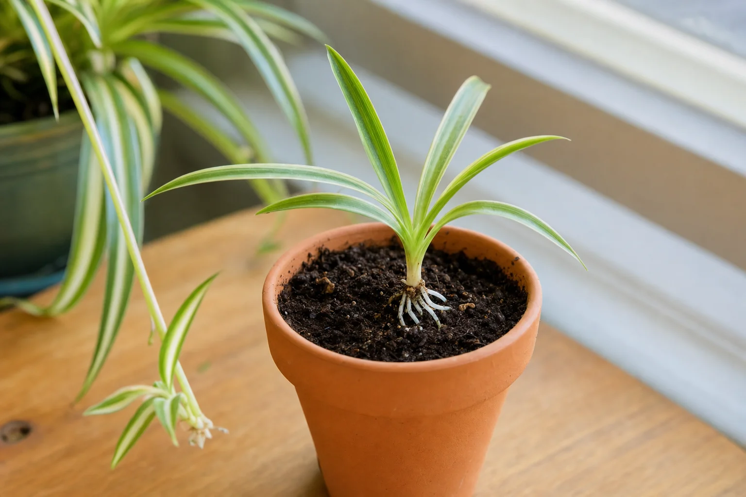 Spider Plant propagation — direct soil planting